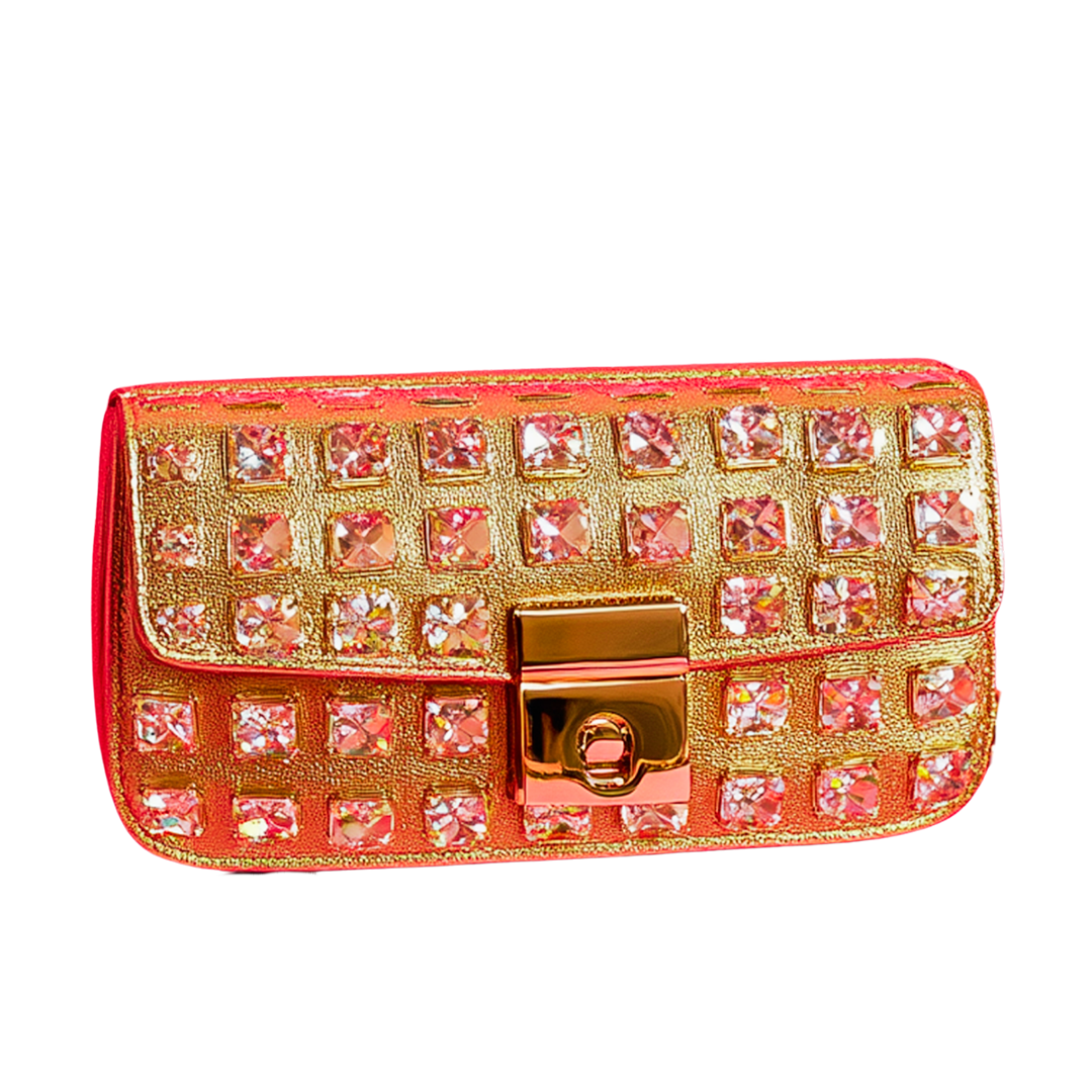 Pink Crystal Crossbody